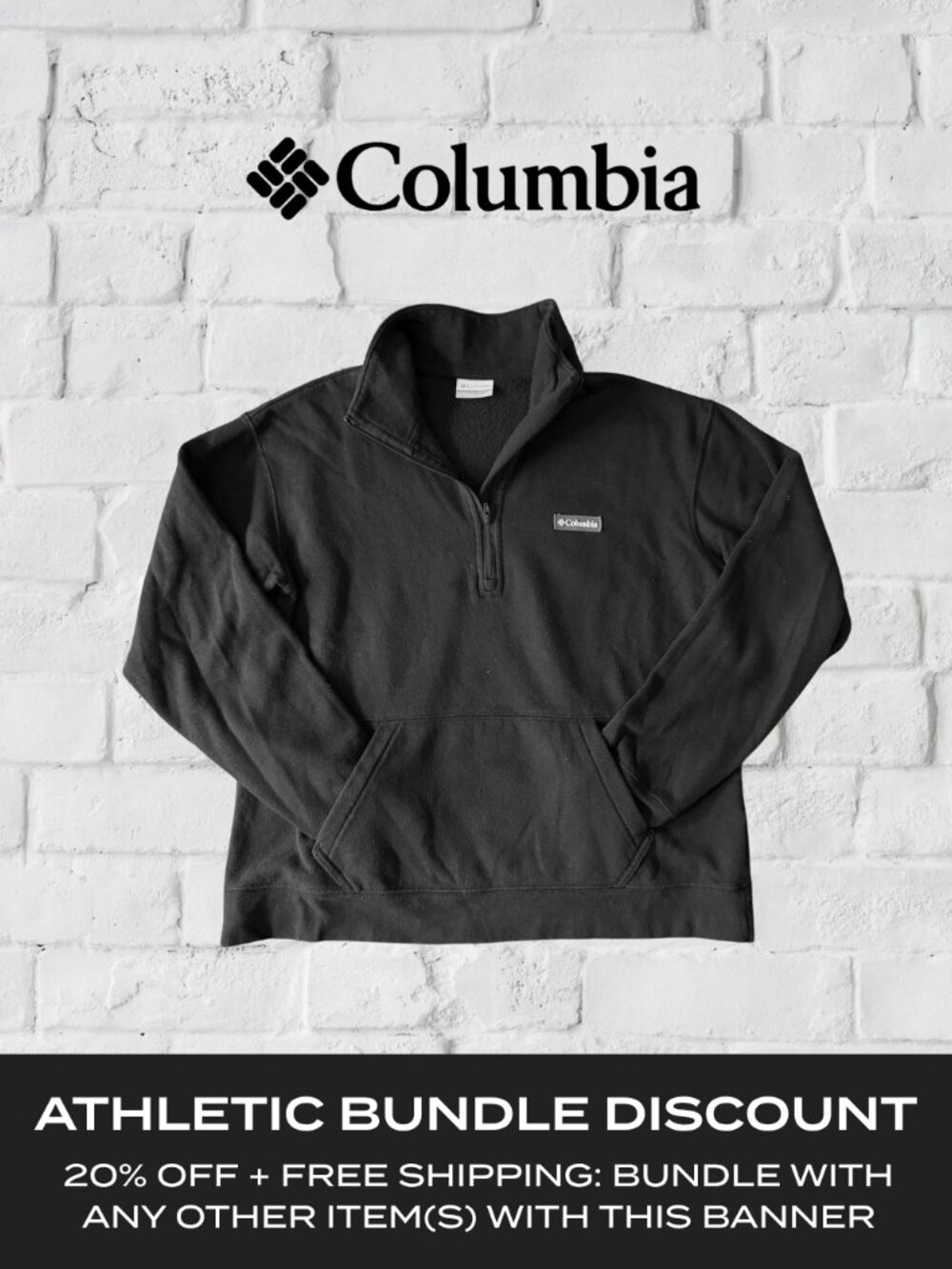 Columbia Women's Quarter Zip Pullover Size M | Black Fleece Lined Sweatshirt
